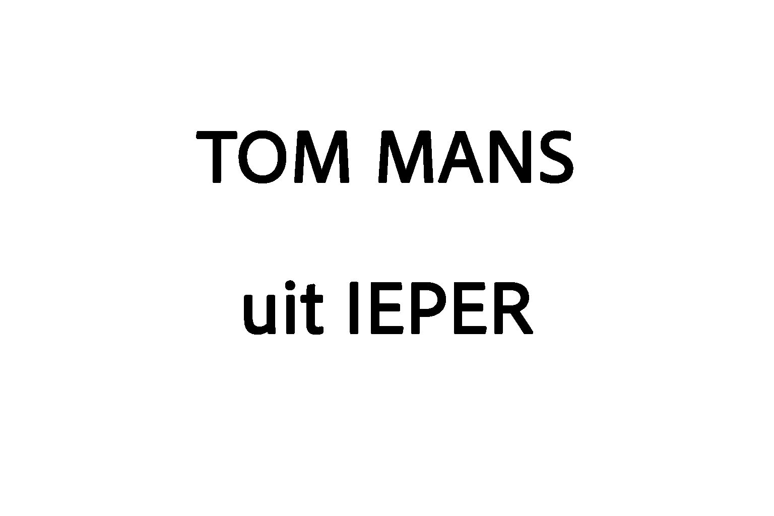 Tom Mans uit Ieper